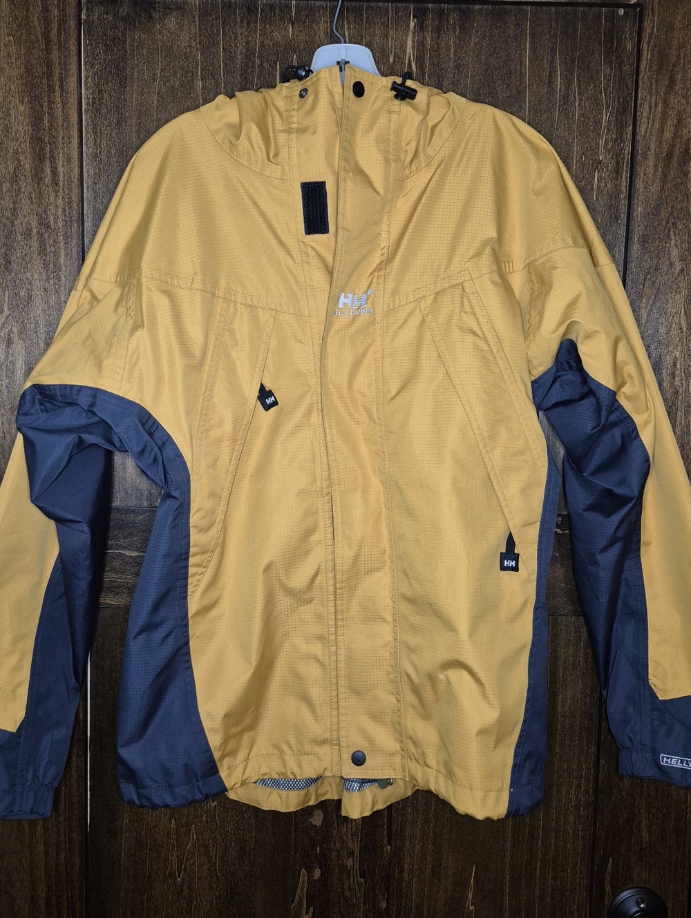 Helly Hansen Yellow and Grey Hooded Shell Jacket
